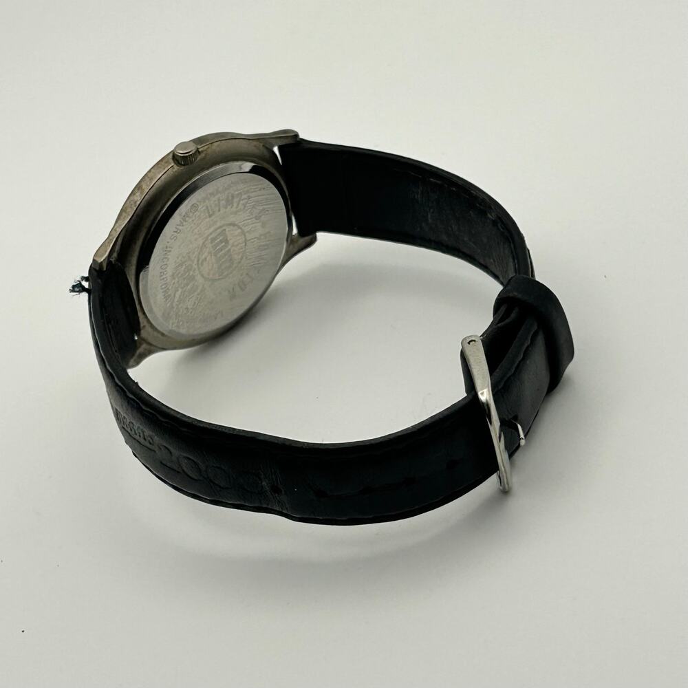 1998 Limited Edition MARS Inc. Red M&M Watch Black Leather Band  New Battery - Picture 5 of 8